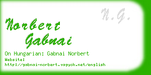 norbert gabnai business card